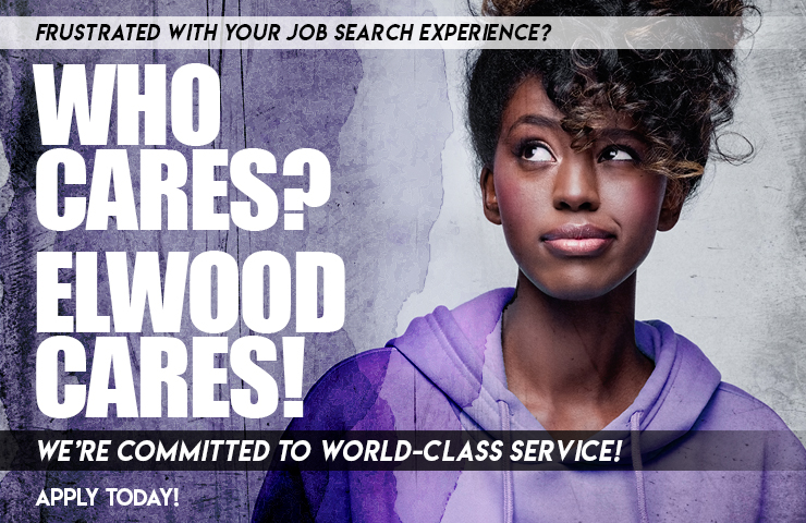 hero image stating elwood staffing cares to help you find a job